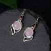 Hibiscus Stone  Crystal Earrings Drop Pear-shaped Earrings