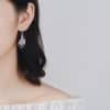 Hibiscus Stone  Crystal Earrings Drop Pear-shaped Earrings