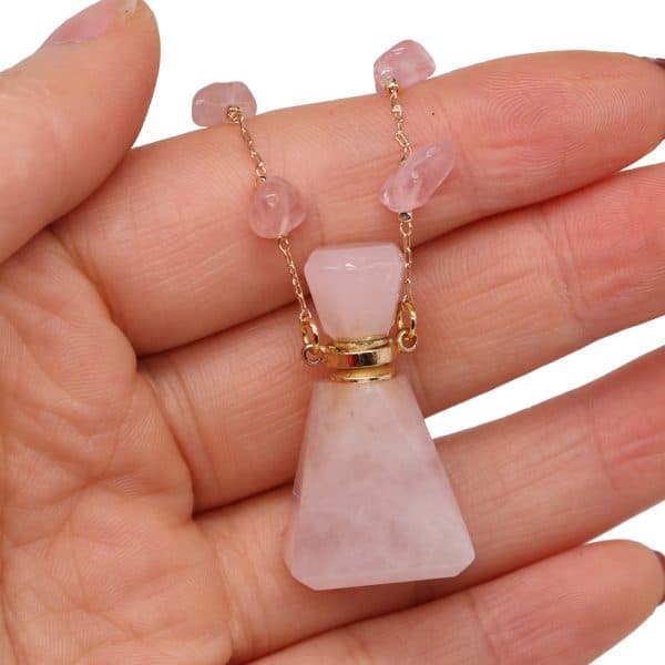 Exquisite Natural Stone Semi-Precious Stone Perfume Bottle For Diy Jewelry Fashion Exquisite Small Bottle
