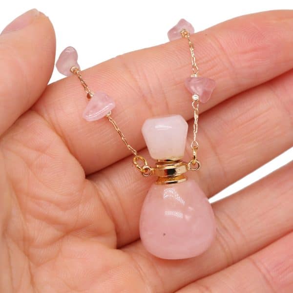 Exquisite Natural Stone Semi-Precious Stone Perfume Bottle For Diy Jewelry Fashion Exquisite Small Bottle