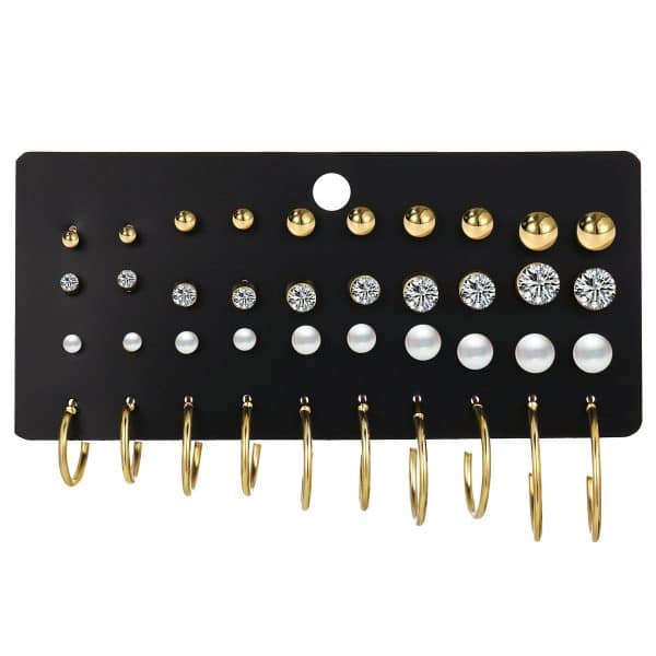 European And American Cross-Border New Tassel Earring Set Six-Piece Set