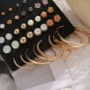 20 Pairs Of Combination Earrings Set With Multi-Element Crystal