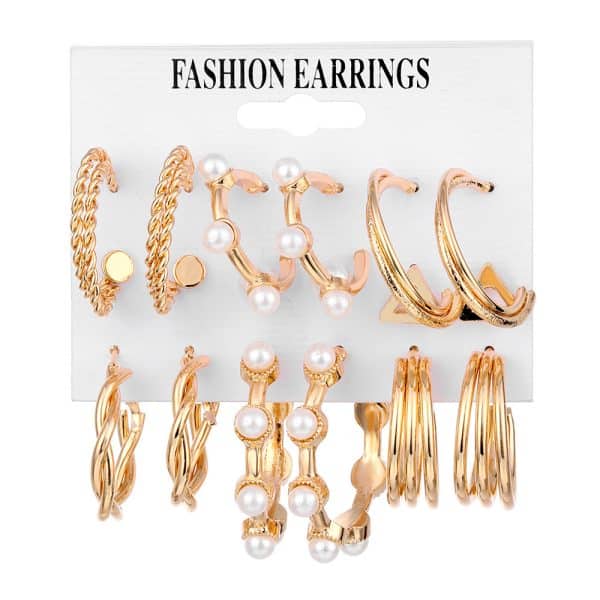 Earring Set Stylish Simple Retro Acrylic