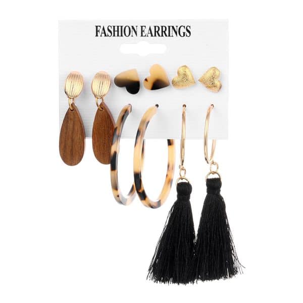 Earring Set Stylish Simple Retro Acrylic