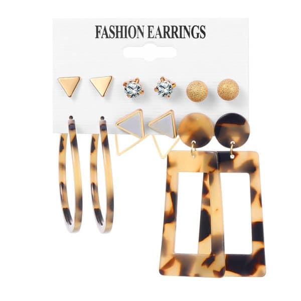 Earring Set Stylish Simple Retro Acrylic