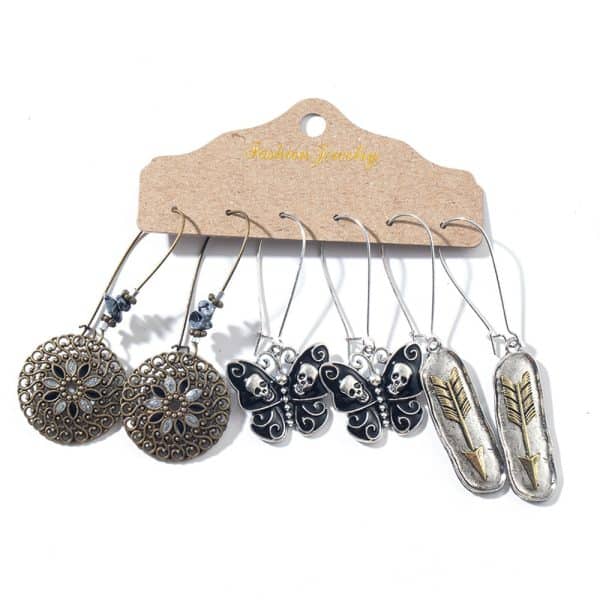 Earring Set Hollow Earrings Tassel Bohemian Ethnic Style