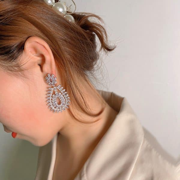 Micro-Set Colorful Zircon Drop Earrings