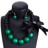 Bowknot Resin Necklace Set
