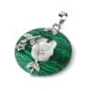 Lucky Buckle Inlaid Flower Nostalgic Stone Pendant Semi-precious Stone Jewelry Amethyst Pendant