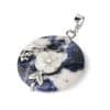 Lucky Buckle Inlaid Flower Nostalgic Stone Pendant Semi-precious Stone Jewelry Amethyst Pendant