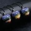 Seven Chakra Natural Crystal Stone Love Pendant Natural Stone