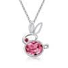 Wholesale Fashion Diamond Rabbit Necklace Stone Jewelry Multiple Pendants Necklace