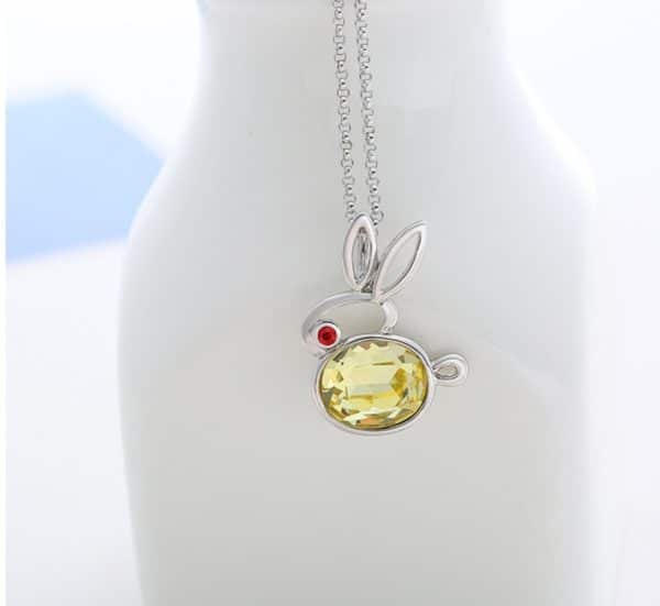 Wholesale Fashion Diamond Rabbit Necklace Stone Jewelry Multiple Pendants Necklace