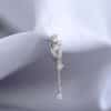 Water Drop Diamond Temperament Korean Earrings Silver
