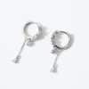 Water Drop Diamond Temperament Korean Earrings Silver