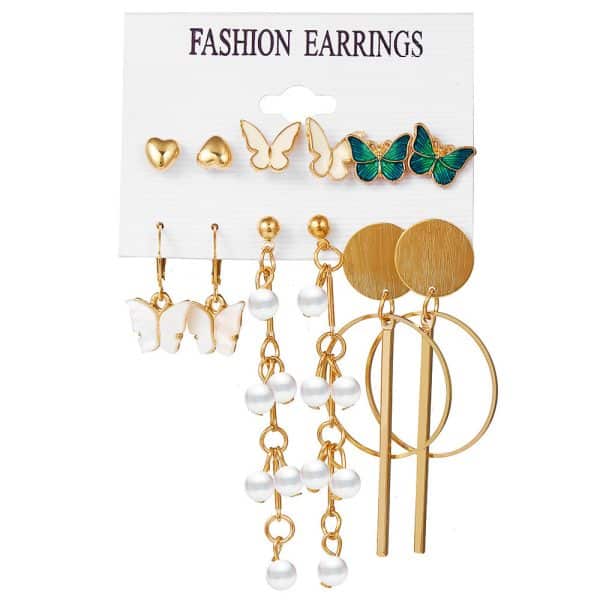 17KM Fashion Pearl Hoop Earrings Set