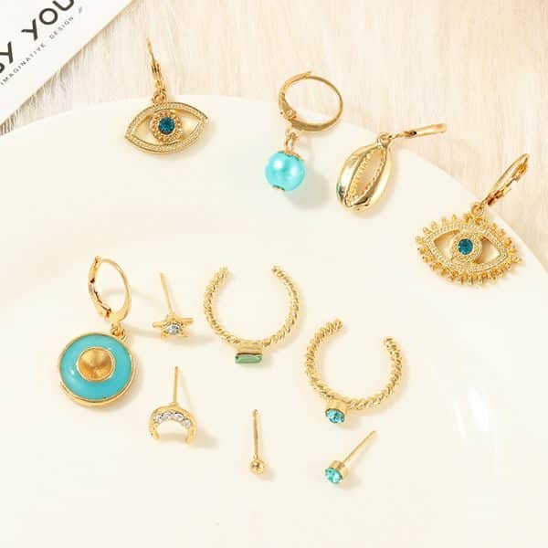 Personalized all-match shell earring set