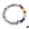Bronze Love Heart Shaped Dog Claw Bracelet Volcanic Stone Colorful Jewelry