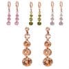 18K gold-plated diamond drop earrings