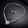 Colorful Zircon Set Personalized Flower Necklace Wedding Dress Jewelry