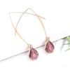 Water Drop Vintage Long Crystal Glass Earrings