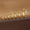 Trendy Circle Zircon Perforated Stud Earrings