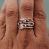 Diamond Studded Hollow Ring Bohemian Ethnic