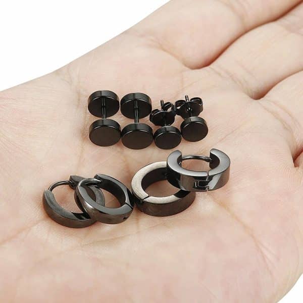 Stylish Round Dumbbell Set Stainless Steel Studs