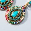 Drop-shaped Rhinestone Earrings Exaggerated Teardrop-shaped