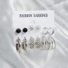 Simple Earrings 6 Pairs With Diamonds Earings Set