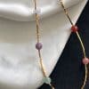 Color Agate Light Luxury Minority Advanced Sense Natural Stone Necklace