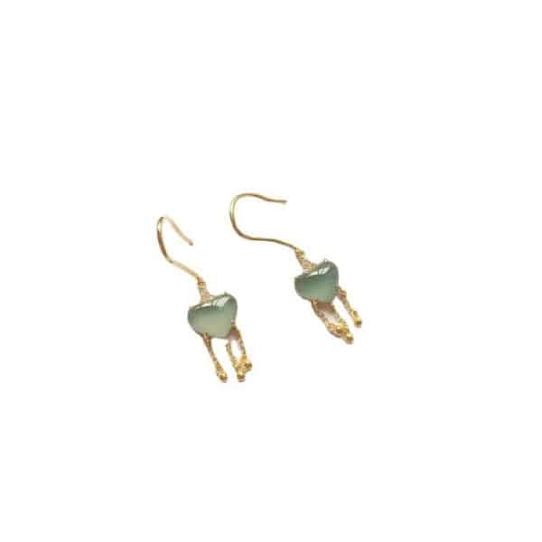Water Drop Love Tassel Socialite Exquisite Petite Earrings