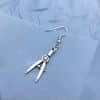 Professional Creative Compasses Set Square Eardrops Physical Lovers Earrings