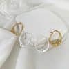 Cool Moon Rhinestone-encrusted Personalized Earrings Simple Moon Circle