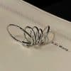 18K Gold Plating Brass Multi-Circle Line Non-pierced Ear Bone Clip Fashion Personality Earrings
