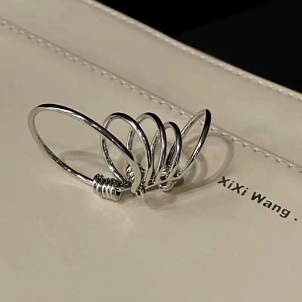18K Gold Plating Brass Multi-Circle Line Non-pierced Ear Bone Clip Fashion Personality Earrings