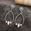 Big Circle Drop-shaped Turquoise Earrings