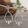 Big Circle Drop-shaped Turquoise Earrings