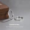 Women's Three-sided Crushed Ice Closed Ring