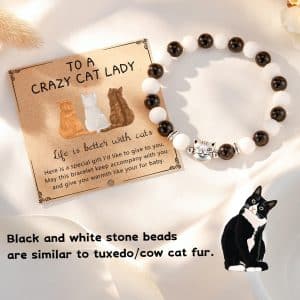 Fashion Jewelry Natural Stone Cat Bracelet Black Magnet Tiger Spot Bracelet