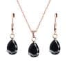Water drop earrings necklace jewelry set