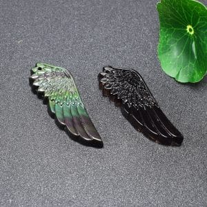 Silver stone Wing Pendant Necklace