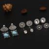 Explosion models retro turquoise shells a variety of 6 pairs of earrings set combination earrings jewelry women's