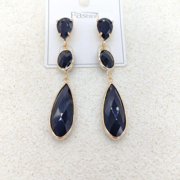 Drop-shaped Crystal Glass Jewelry Long Earrings