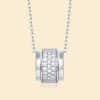 Silver Necklace Girls Moissanite Galaxy Pendant