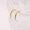 925 Sterling Silver Gold And Silver Color Matching Circle Ear Clip Women