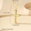 Cross Copper-plated Gold Men's And Women's Fashion Design 14k Long Necklace