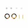 Simple Style New Pearl Round Word Earrings Set
