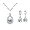 Water Drop Zircon Set Necklace Angel Tears Micro Inlaid Jewelry Set