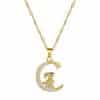 Bunny Crescent Moon Light Luxury Temperament Gorgeous Full Diamond Necklace